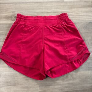 Lululemon Hotty Hot High-Rise Lined Short 4" Pink Dragonfruit Women Size 6